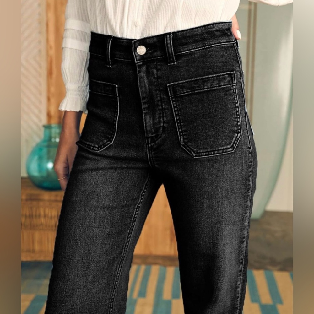 ✨NWOT✨ High-Rise Wide-Leg Women's Jeans  in Black - Picture 4 of 4